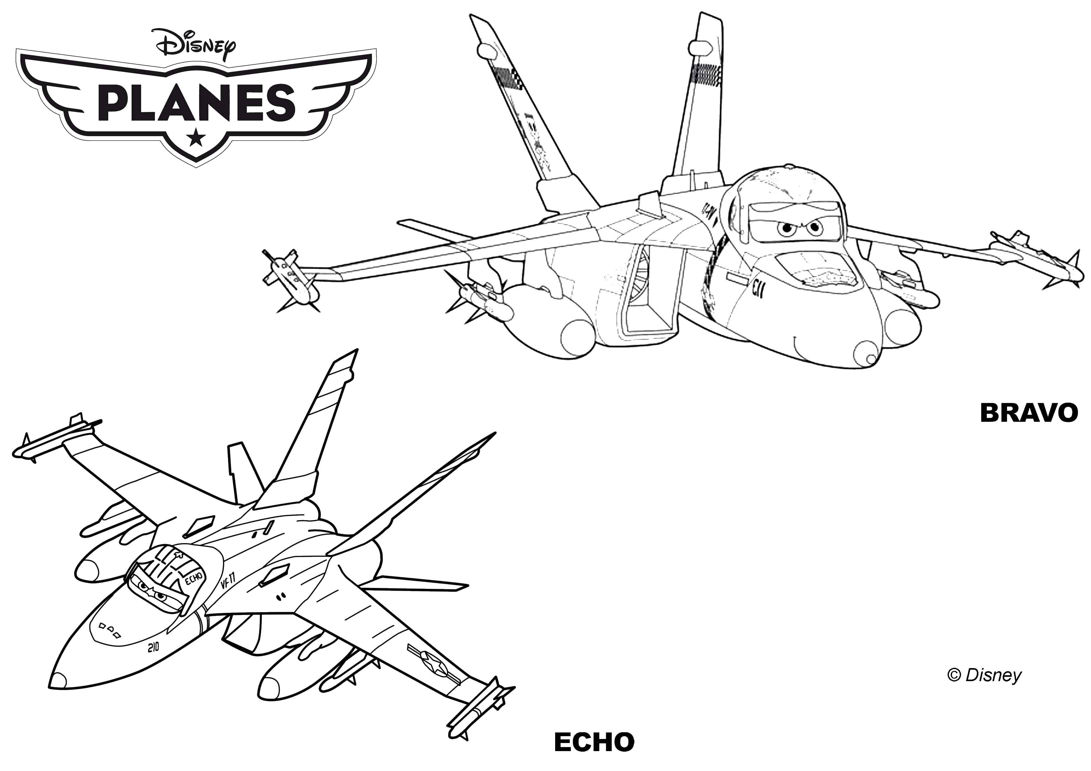Coloring Aircraft Brava and Exo. Category the planes. Tags:  The Plane, Dusty.