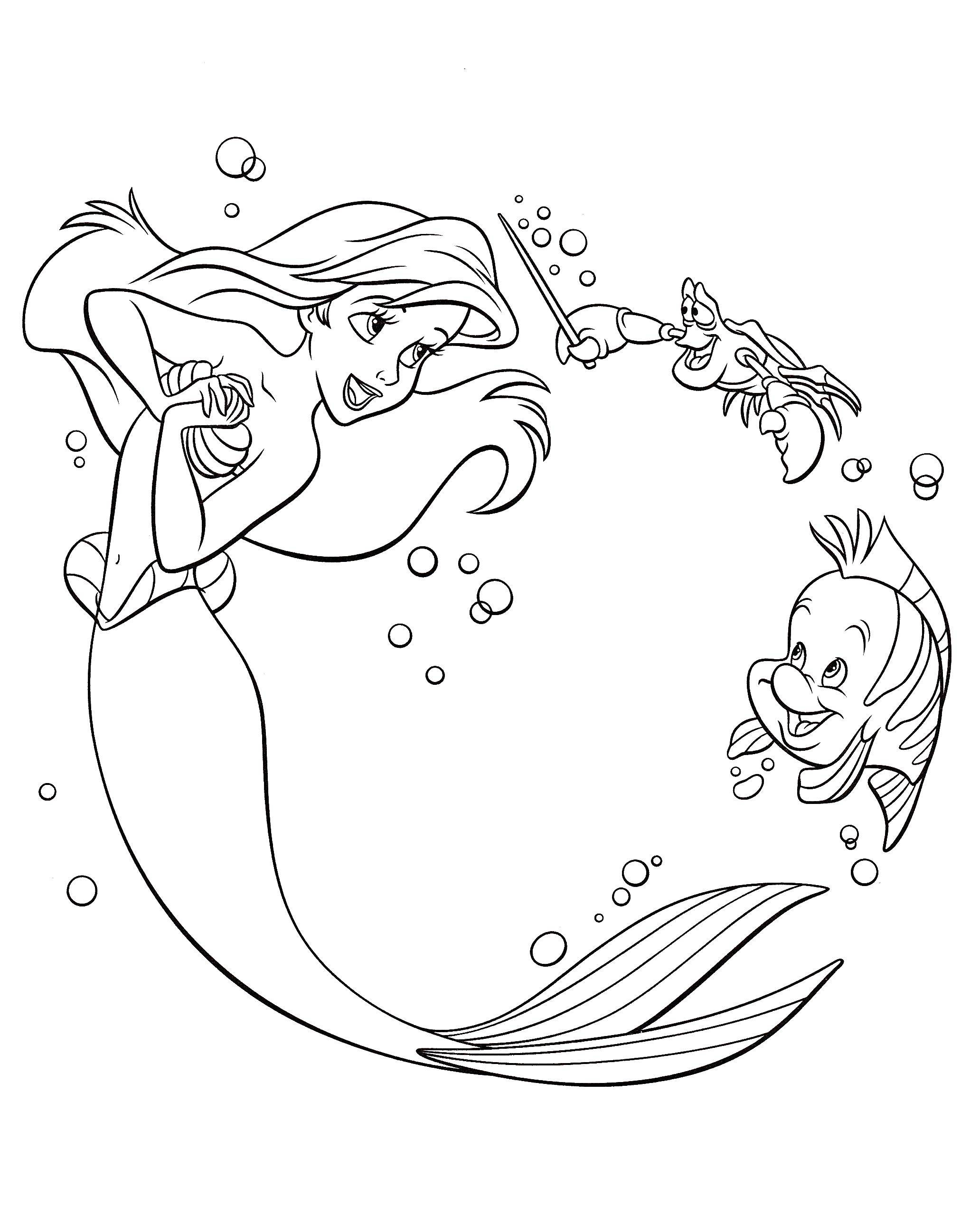 Coloring Sebastian teaches Ariel new song. Category The little mermaid. Tags:  Mermaid, Ariel.