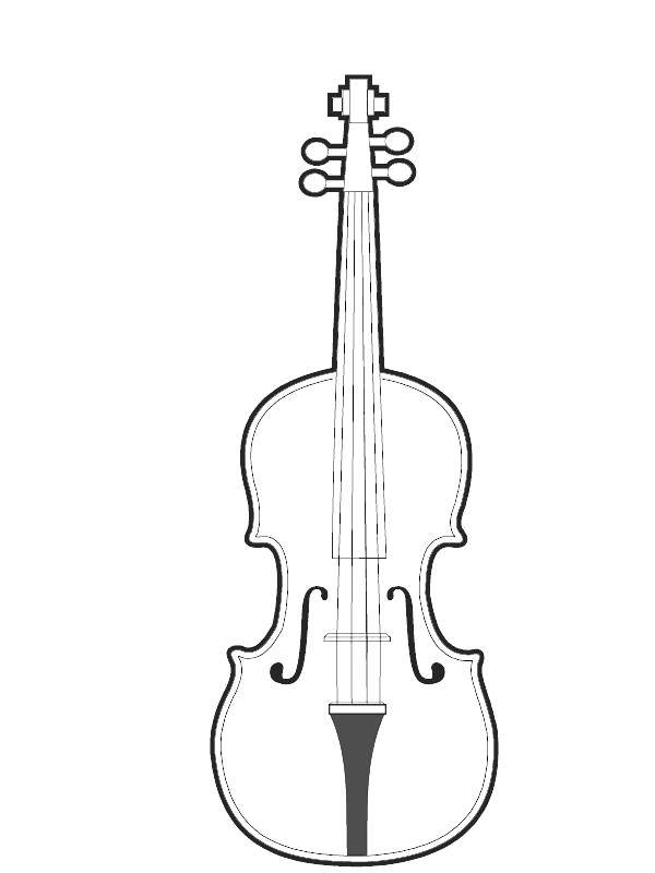 Название: Раскраска Скрипка. Категория: Музыкальный инструмент. Теги: Инструмент, скрипка.