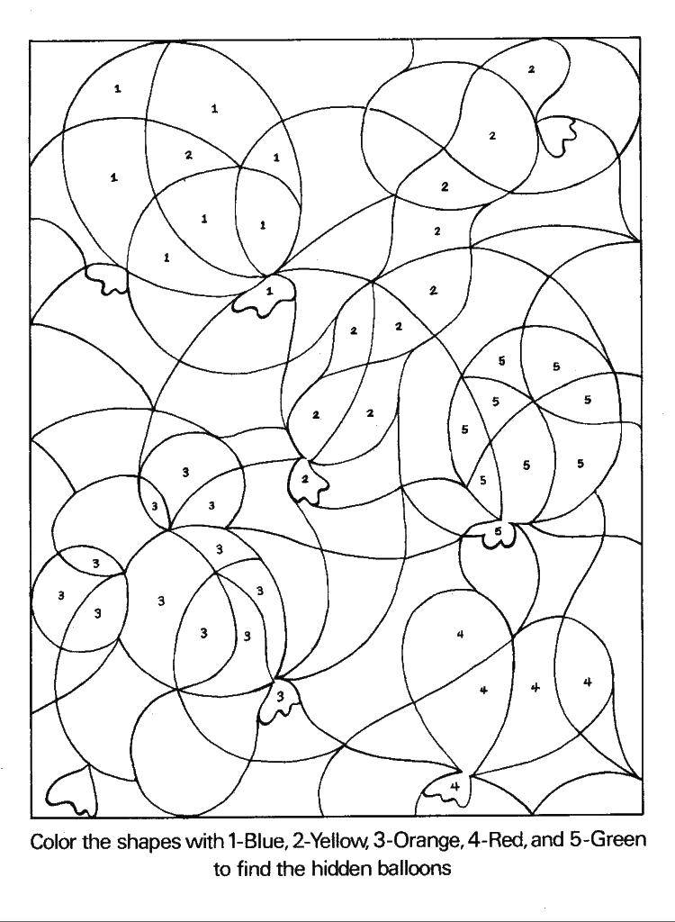 Coloring Balloons coloring by numbers. Category coloring by numbers. Tags:  coloring by numbers, beads.