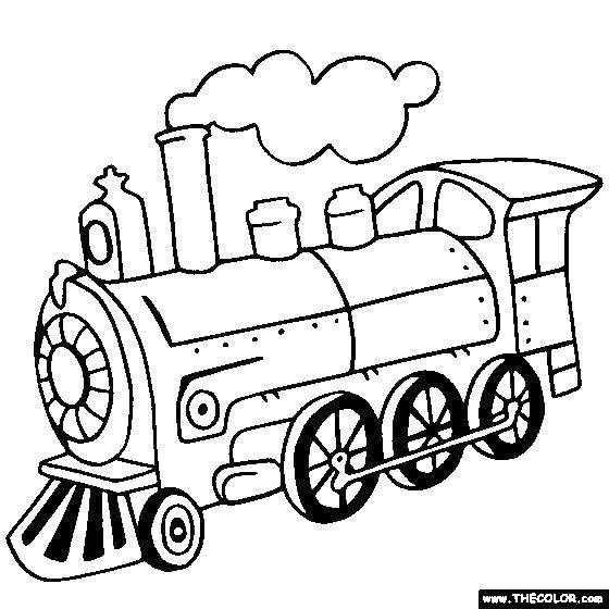 Название: Раскраска Едет паровозик. Категория: поезд. Теги: поезда, паровозы, малышам.