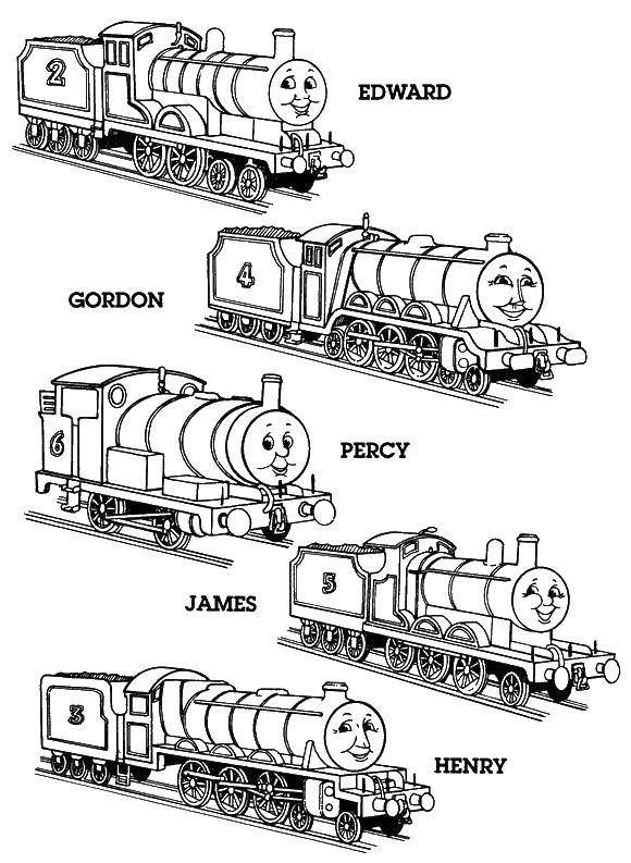Coloring Cartoon characters Thomas. Category cartoons. Tags:  Thomas, train.