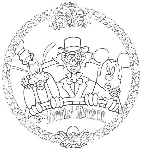 Coloring Goofy and Mickey playing on the slides. Category Disney coloring pages. Tags:  goofy, Mickey.