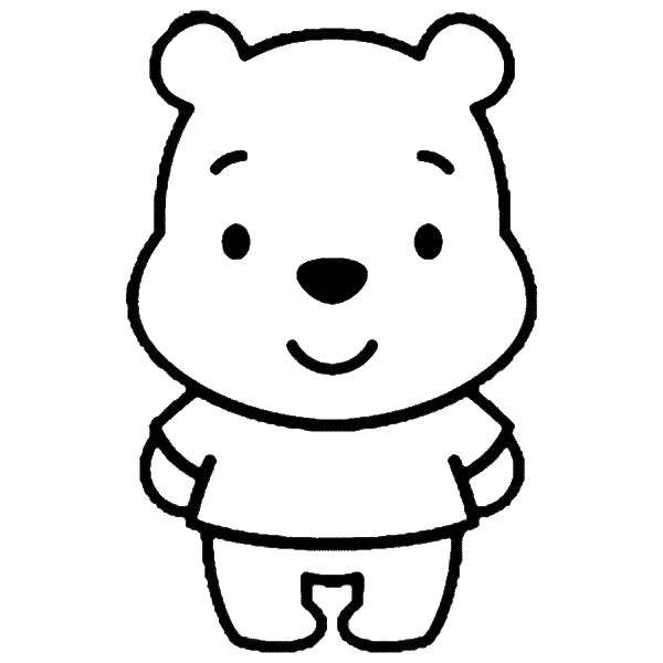 Coloring Baby Winnie the Pooh. Category animals cubs . Tags:  Cartoon character.