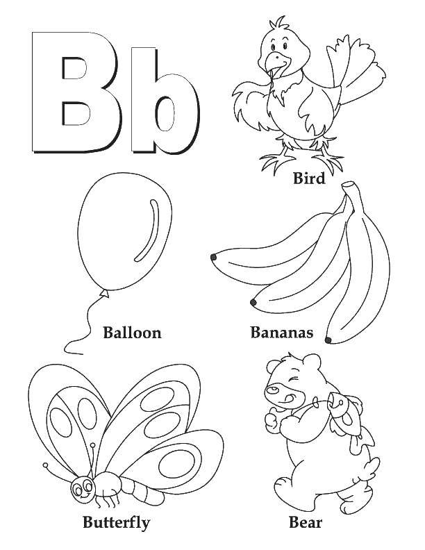 Coloring Words on b. Category English alphabet. Tags:  the English alphabet , letters, .