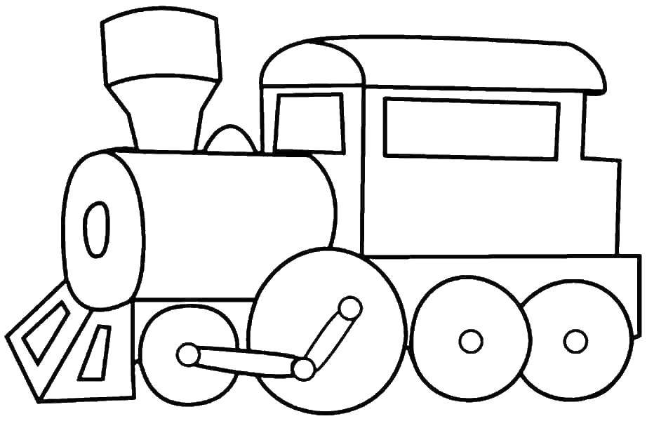 Название: Раскраска Старый поезд. Категория: поезд. Теги: поезда, поезд, для детей.