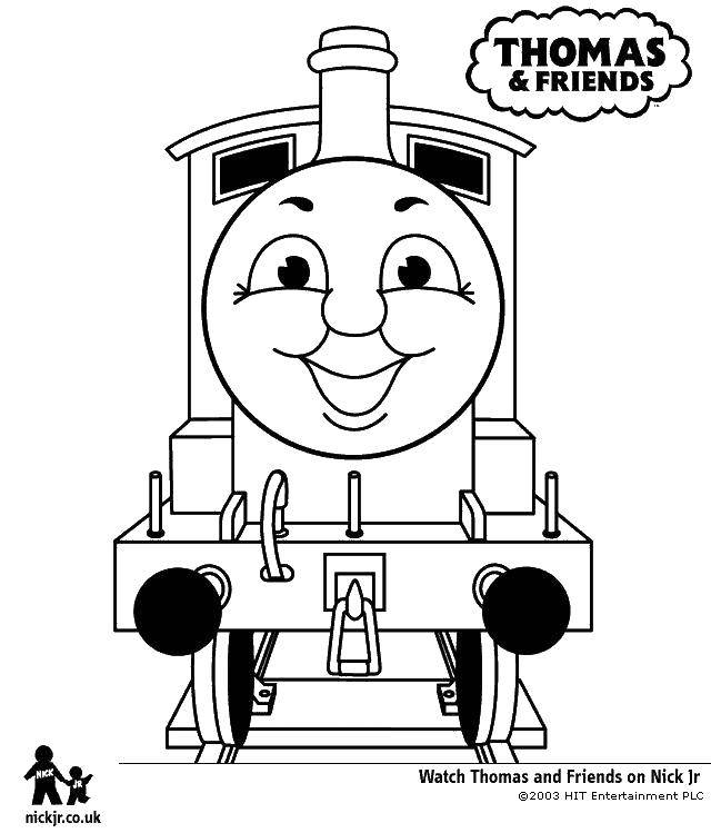Coloring Thomas and his friends. Category train. Tags:  train cartoon, Thomas and his friends.