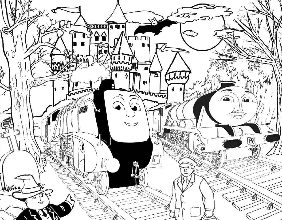 Название: Раскраска Томас и его друзья. Категория: поезд. Теги: поезд, мультфильмы, томас и его друзья, мультики.