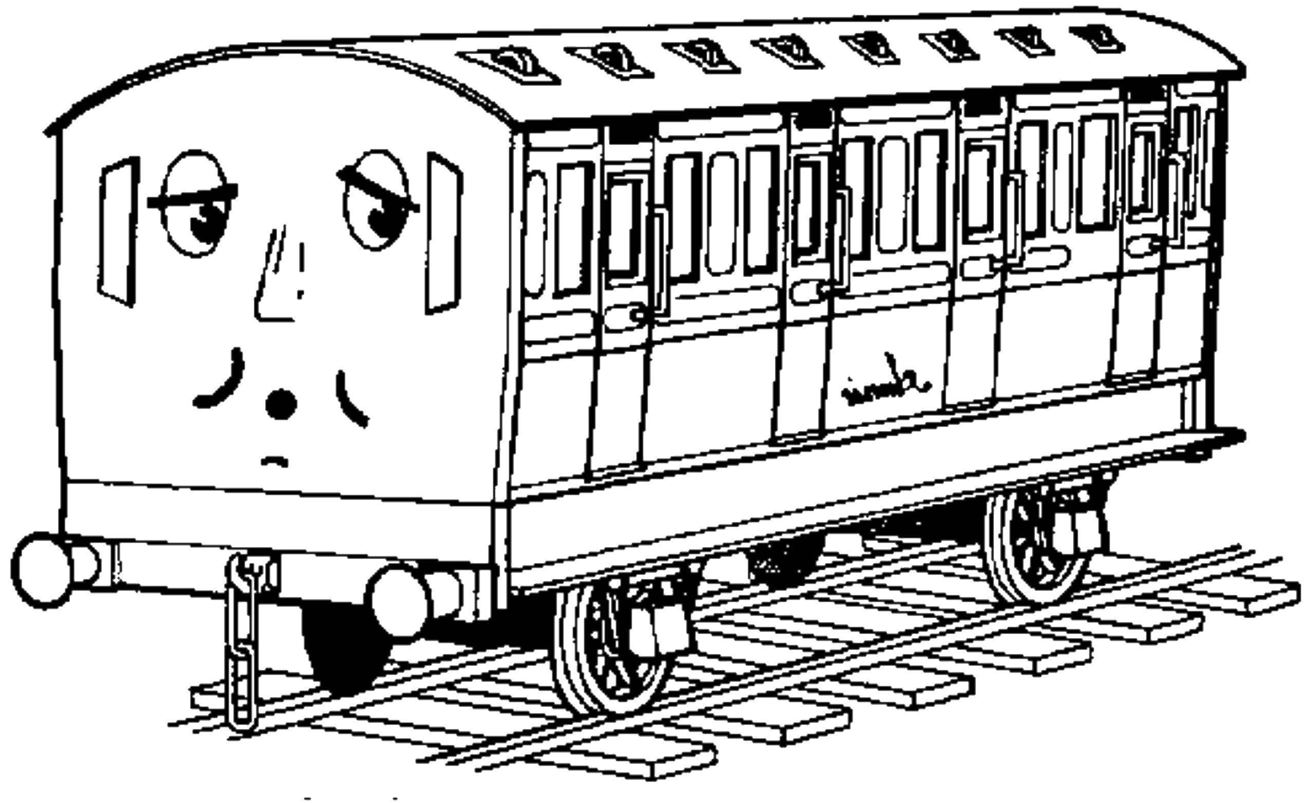 Coloring The car. Category train. Tags:  trains, cars.