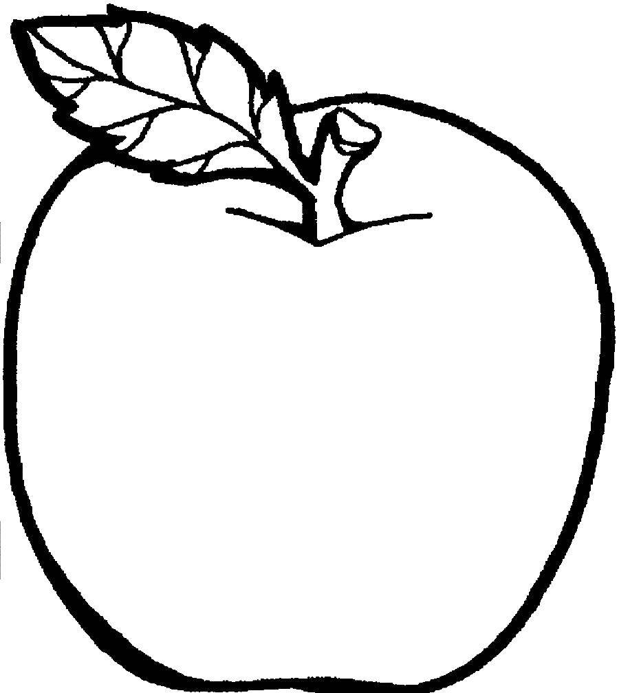 Название: Раскраска Большое яблоко. Категория: фрукты. Теги: фрукты, яблоки.