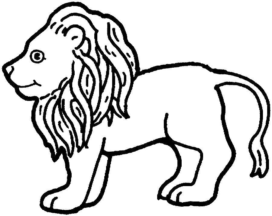 Coloring Good lion. Category animals. Tags:  Animals, lion.