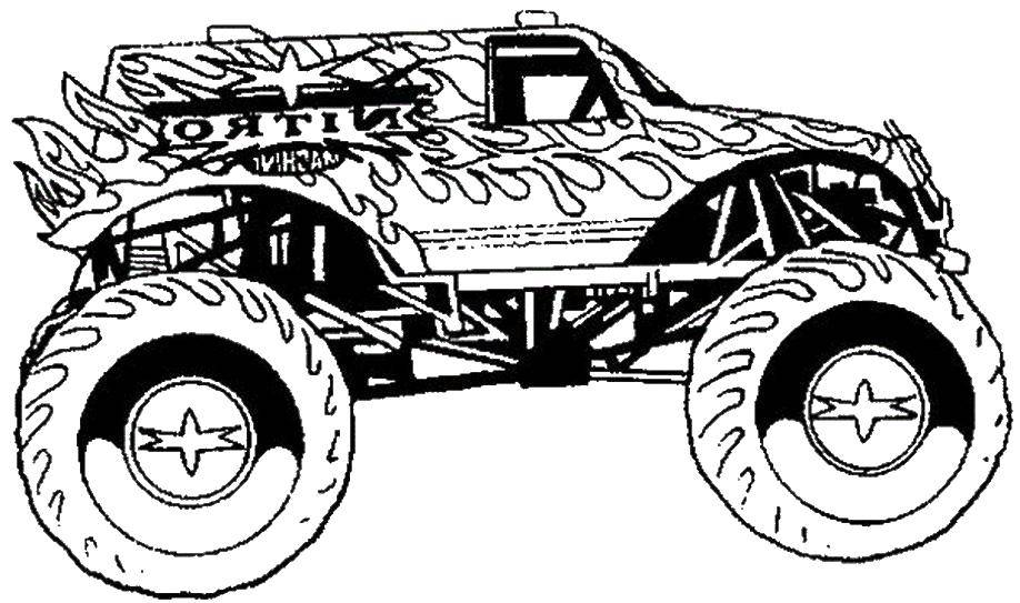 Coloring Jeep on big wheels. Category For boys . Tags:  jeep, wheels, car.