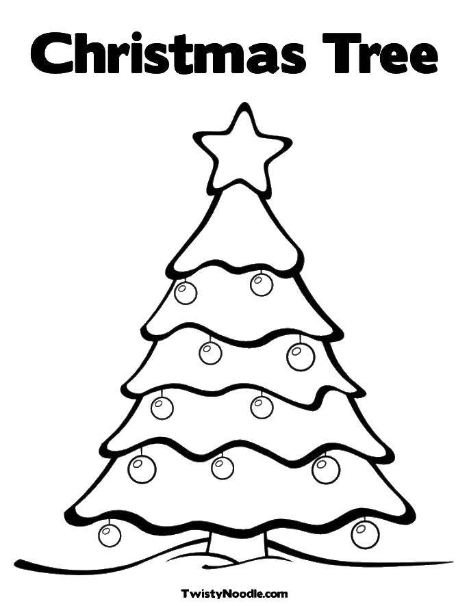 Coloring A Christmas tree. Category Christmas. Tags:  Christmas, tree, balls.