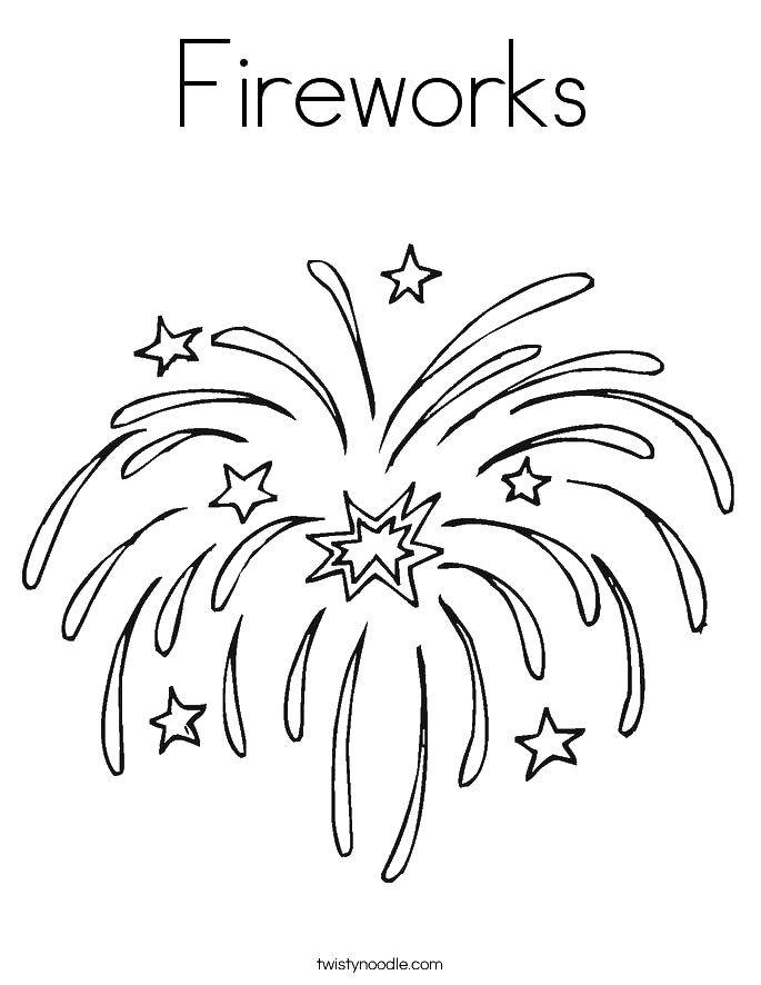 Coloring Fireworks. Category coloring fireworks. Tags:  fireworks, fireworks.
