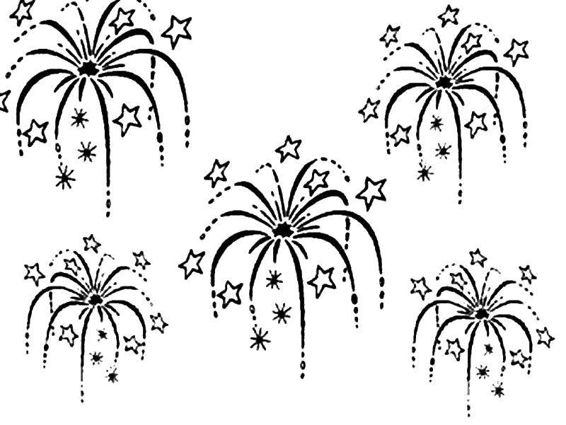 Coloring Fireworks in the sky. Category coloring fireworks. Tags:  fireworks, fireworks.