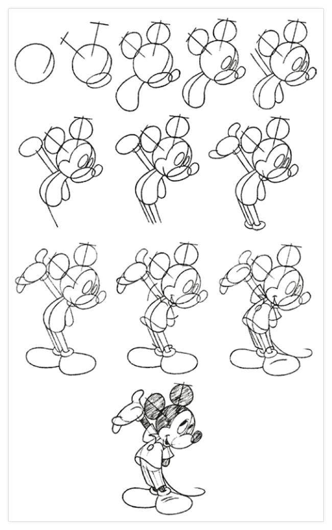 Coloring How to draw Mickey mouse. Category how to draw an animal in stages. Tags:  how to draw, Disney, Mickey mouse.