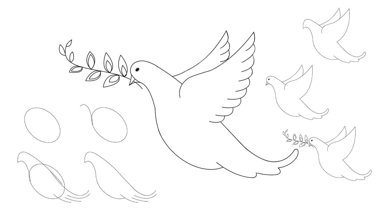 Название: Раскраска Как нарисовать птичку. Категория: как нарисовать поэтапно карандашом. Теги: как нарисовать, животные, птички.