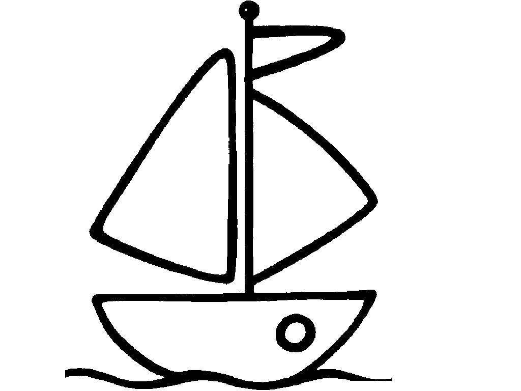 Название: Раскраска Контур лодки. Категория: Контур лодки. Теги: контур, лодка, парус.