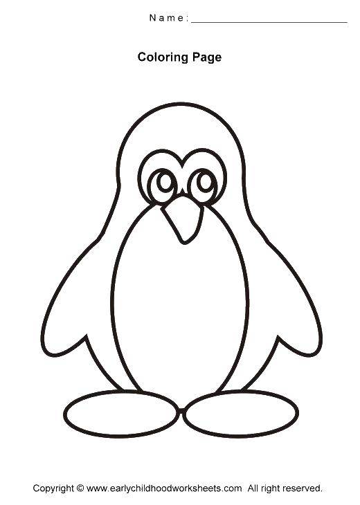 Coloring Outline the penguin. Category simple coloring. Tags:  outline , penguin.