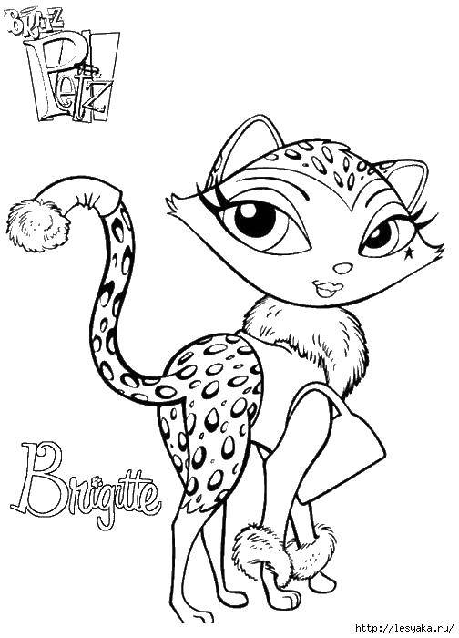 Coloring Cat Bridget. Category seals. Tags:  cat, bag, fur.