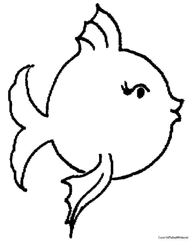Coloring Round fish. Category fish. Tags:  fish, tail, fin, bubbles.