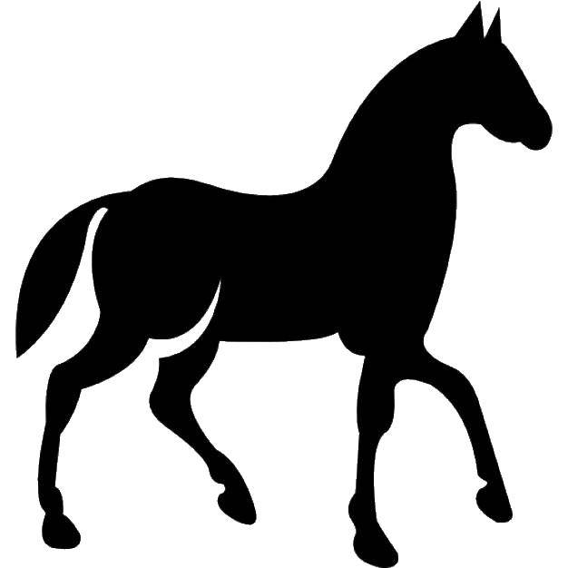 Название: Раскраска Лошадка. Категория: контуры лошади. Теги: контуры, лошадки, кони.