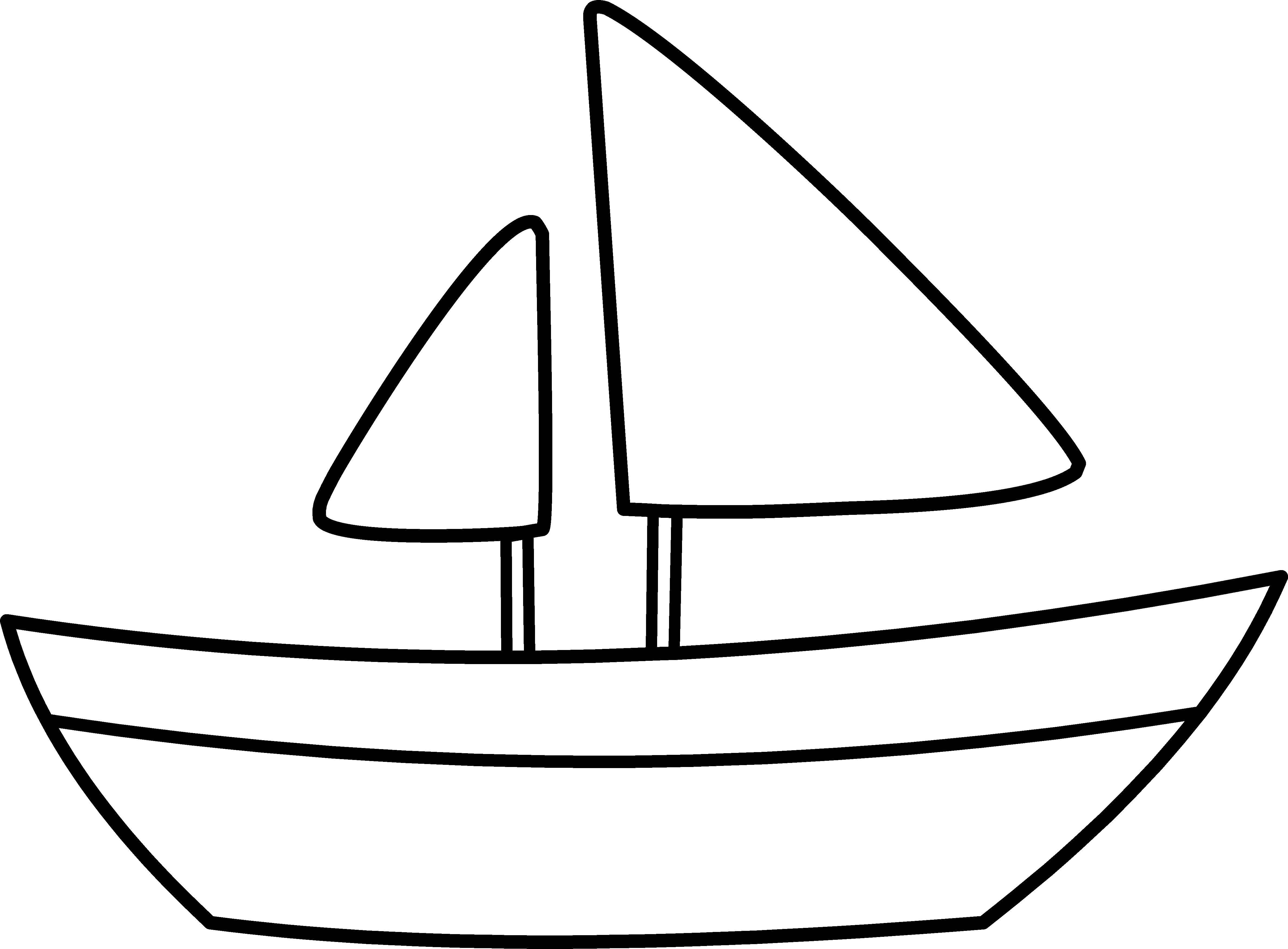 Coloring A small boat. Category ships. Tags:  ships, boats, sails.