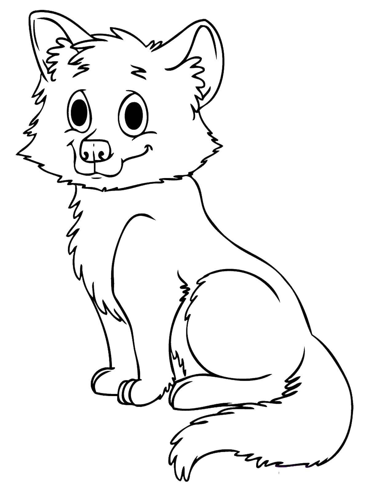 Coloring Little foxes. Category animals. Tags:  Animals, foxes.