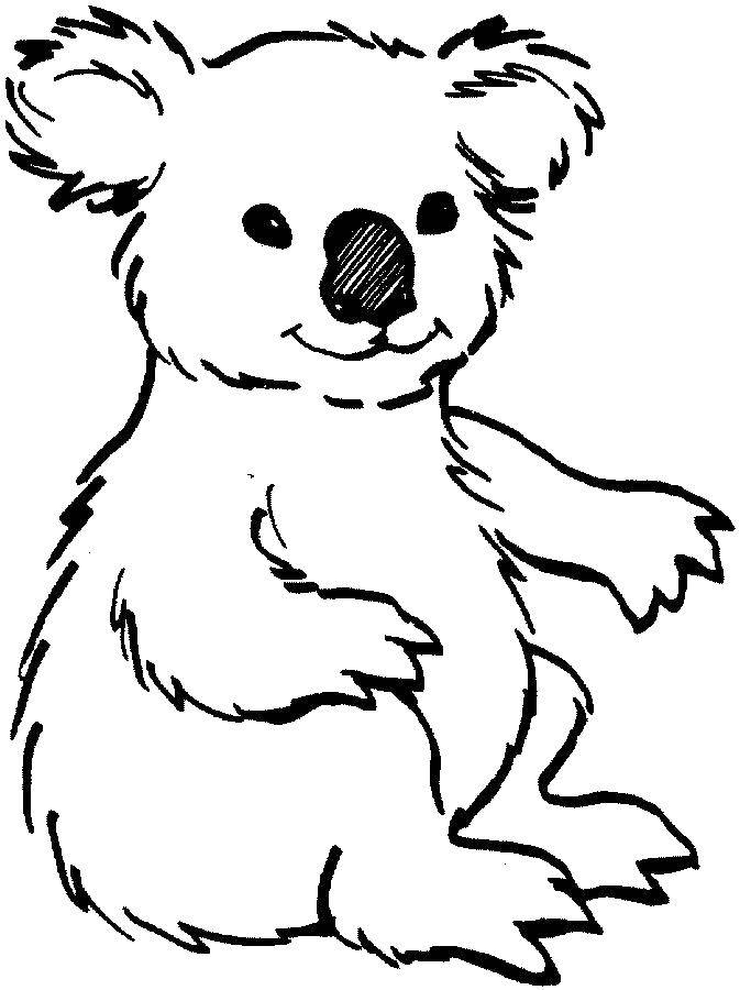 Название: Раскраска Милый мишка коала тянет лапки. Категория: животные. Теги: Животные, коала.