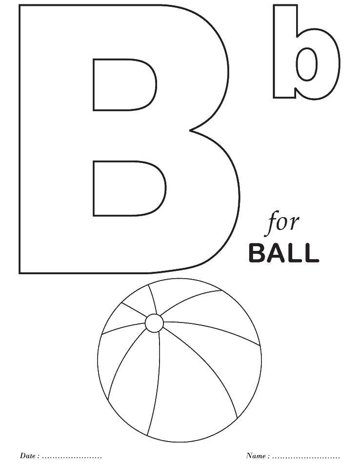 Coloring The ball. Category English. Tags:  language , English, the ball, .