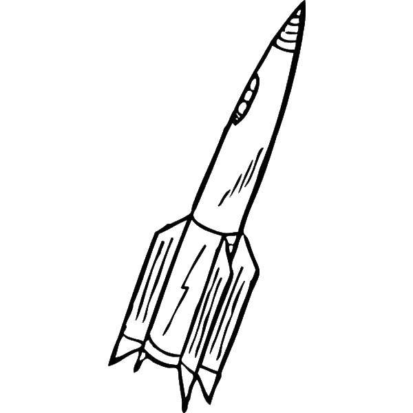 Название: Раскраска Небольшая ракета. Категория: ракеты. Теги: ракеты, космос, ракета, небо.