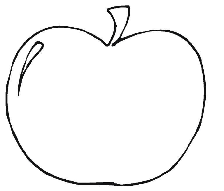 Название: Раскраска Шаблон яблока. Категория: Контуры фруктов. Теги: шаблон, яблока.
