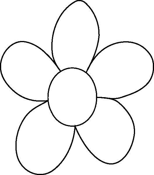 Название: Раскраска Цветок контур. Категория: цветы. Теги: цветок, контур, лепестки.