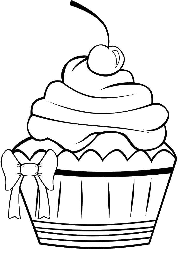 Coloring The cherry on top. Category cakes. Tags:  Sweets.