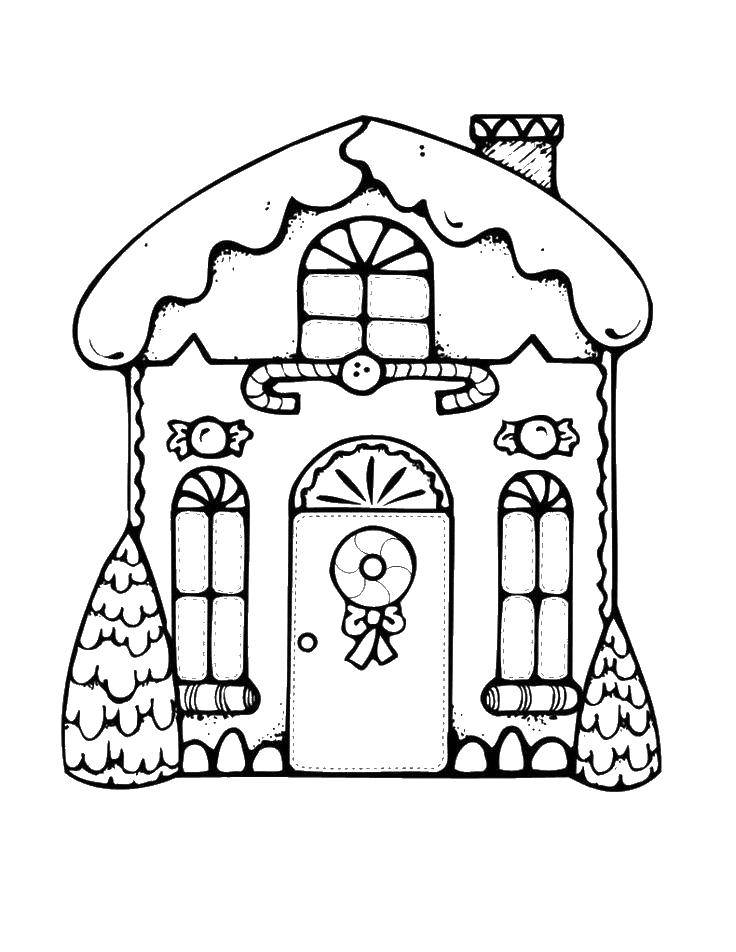 Coloring Candy house. Category Coloring house. Tags:  House, building.