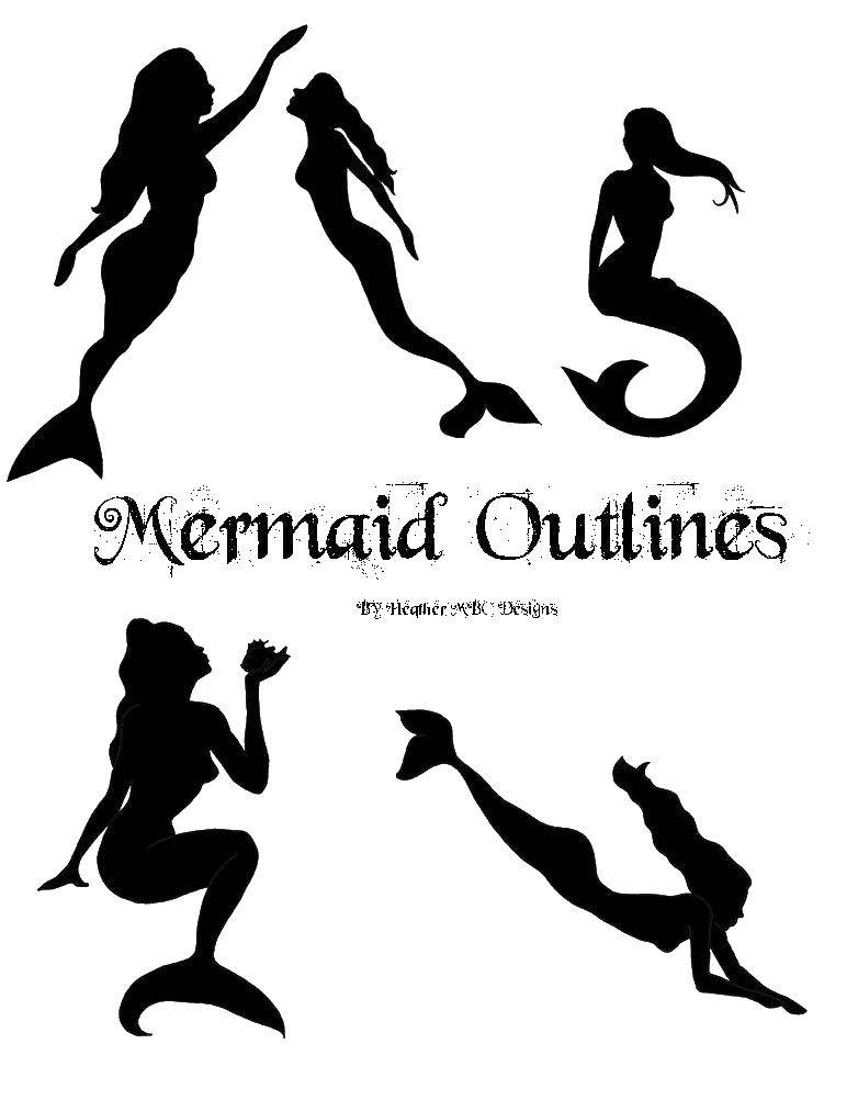 Coloring The contours of the mermaids. Category The contour of the doll . Tags:  contour, mermaid, tail.