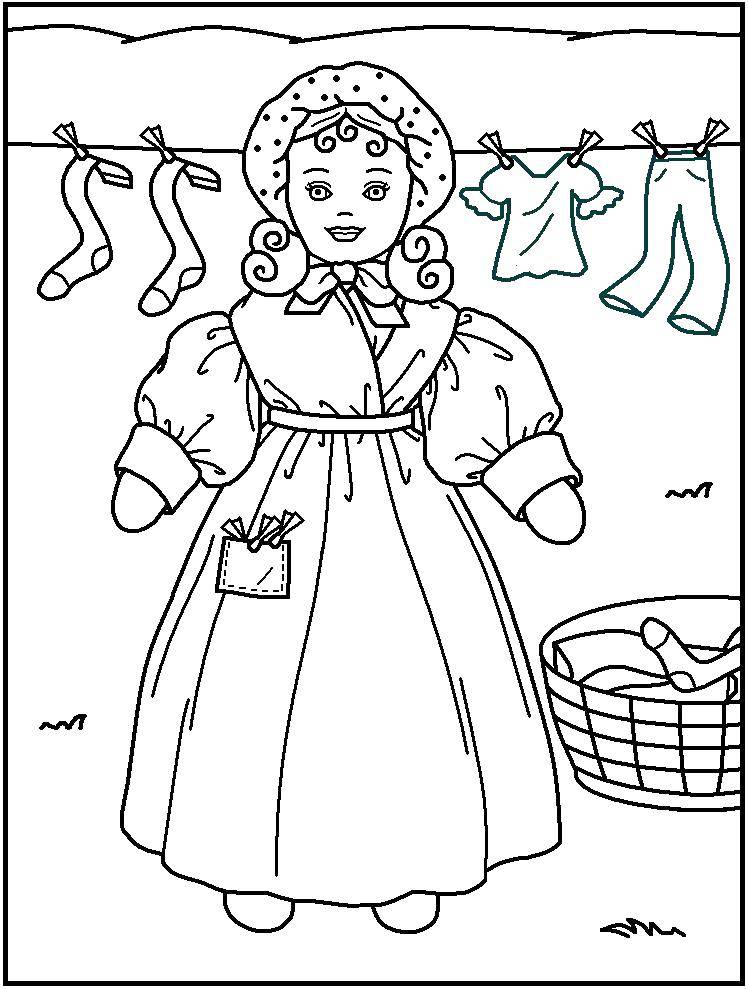 Coloring Doll in dress. Category Dolls. Tags:  doll, dress, clothes.