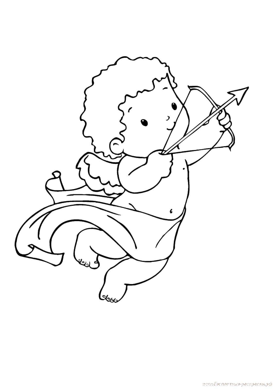 Coloring Baby Cupid. Category Cupid. Tags:  Valentines day, love, Cupid.