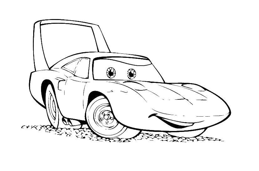 Coloring The car from the cartoon cars . Category Cartoon character. Tags:  Cartoon character, Cars .