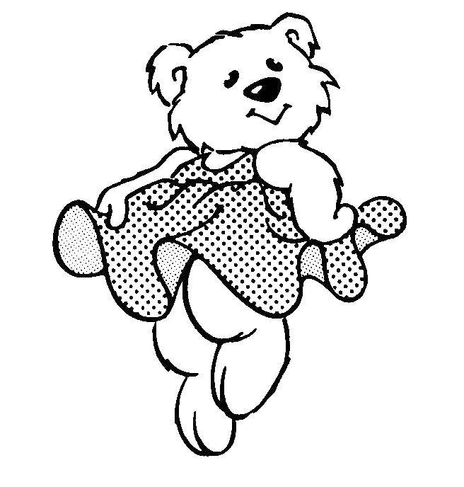 Coloring Bear in dress. Category toys. Tags:  bear, dress.