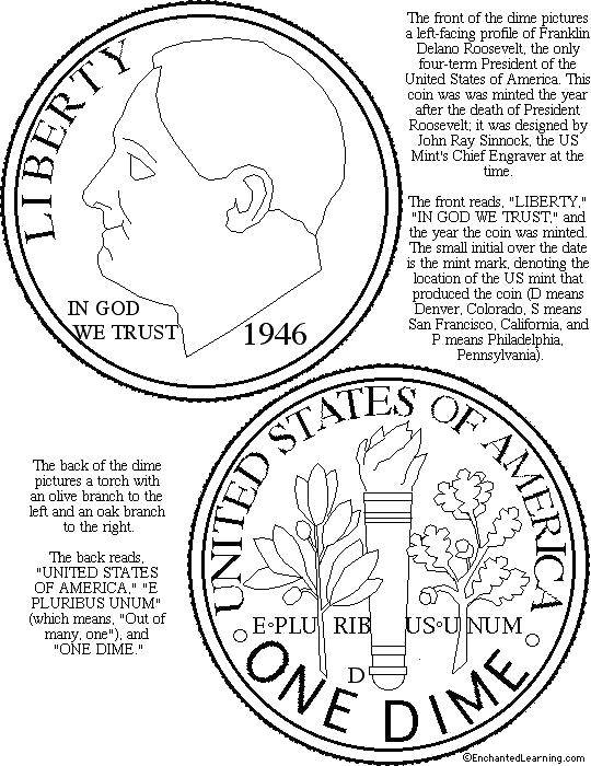 Название: Раскраска Монета 1946 года. Категория: Деньги. Теги: Деньги.