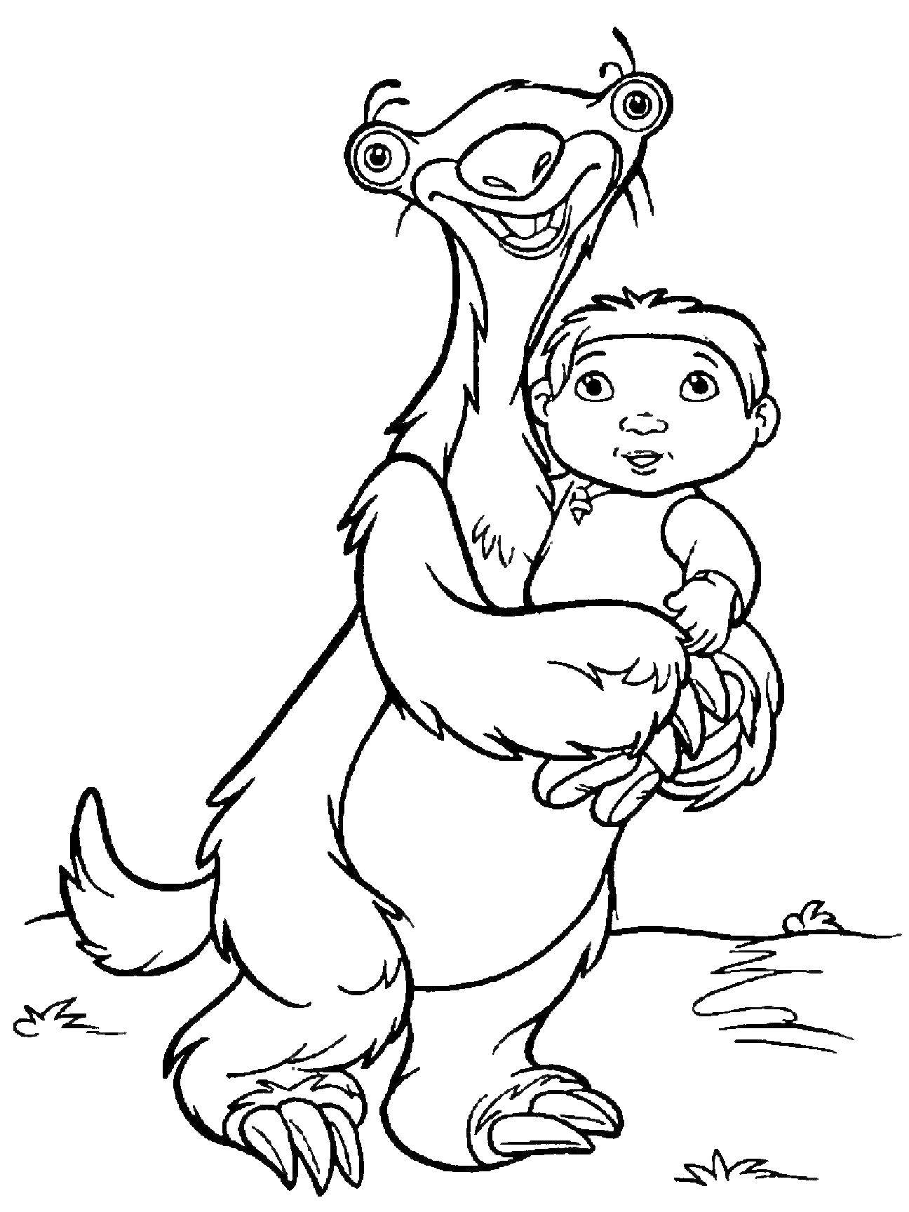 Online Coloring Pages Coloring Page The Child And Led Ice Age Download Print Coloring Page