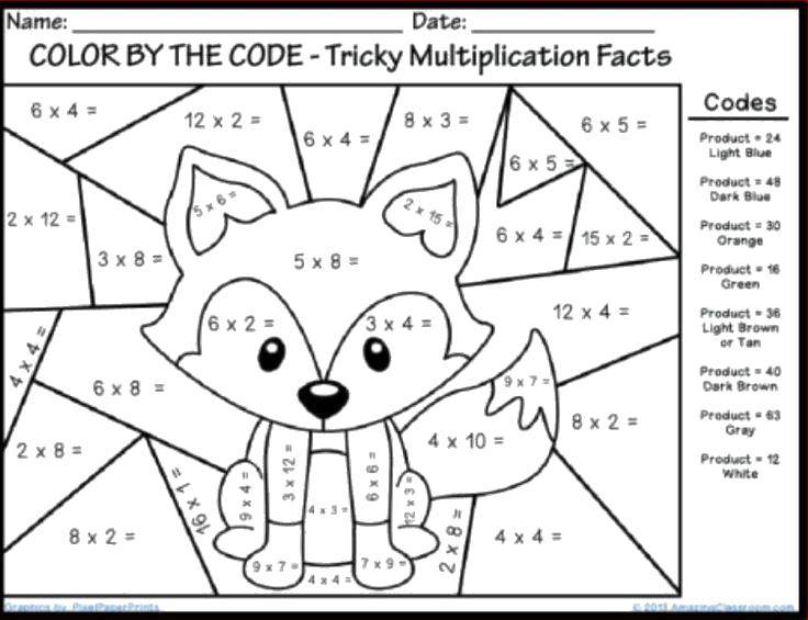 Coloring Solve examples and paint the Fox. Category mathematical coloring pages. Tags:  Math, counting, logic.