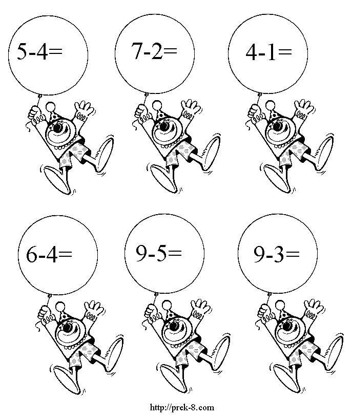 Coloring Decide examples of clown. Category mathematical coloring pages. Tags:  Math, counting, logic.
