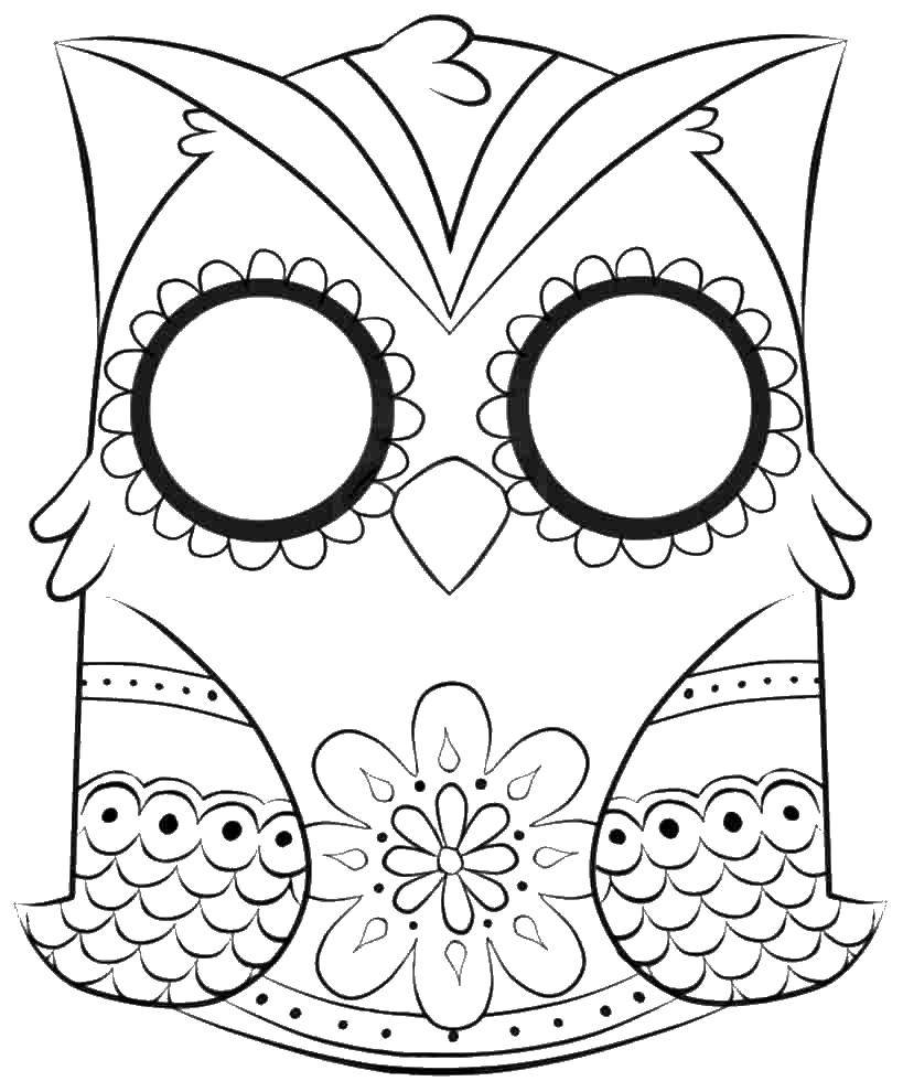 Coloring Owl patterns. Category patterns. Tags:  Pattern, animals, owl.