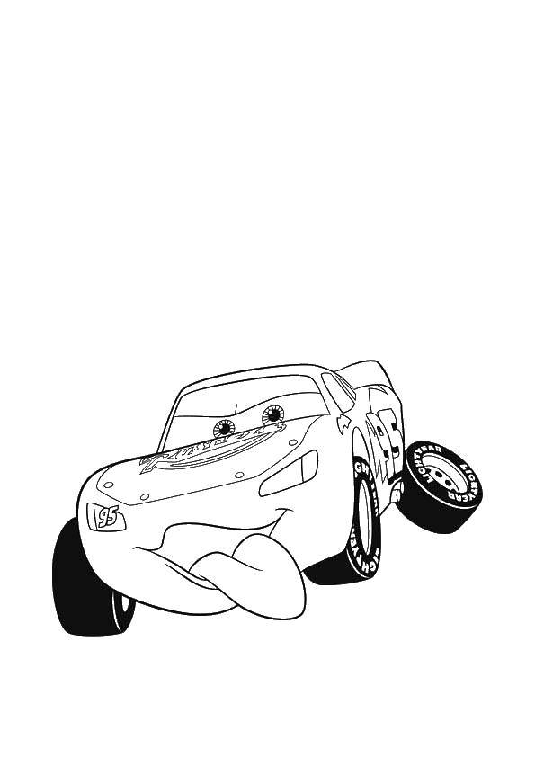 Coloring Wheelbarrow makvin. Category Wheelbarrows. Tags:  McQueen, cars.