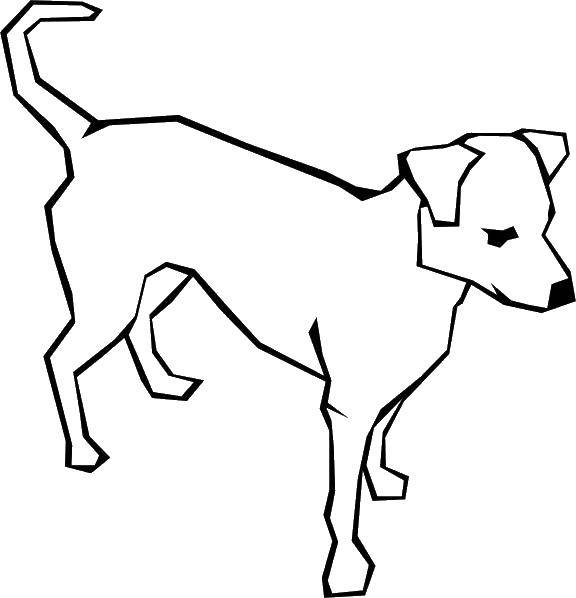 Coloring Faithful dog. Category animals. Tags:  Animals, dog.