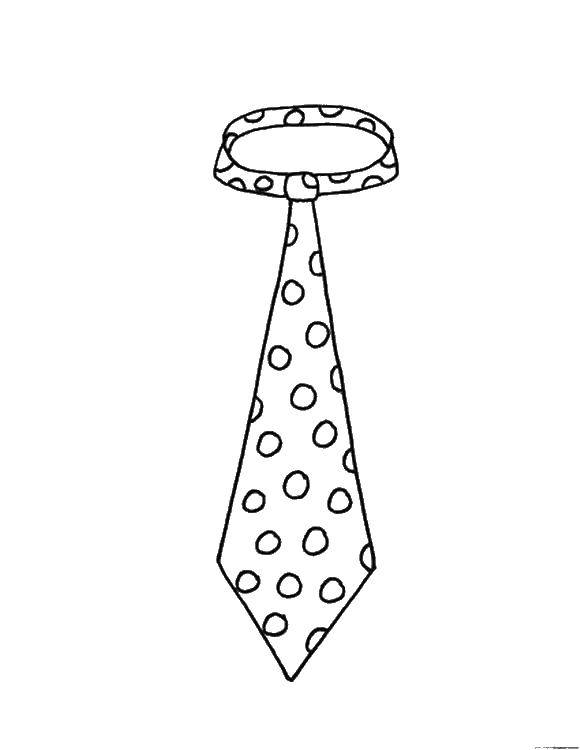Название: Раскраска Галстук в горошек. Категория: раскраски. Теги: галстук, горошек.