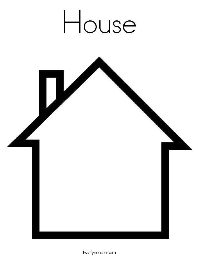 Название: Раскраска Контур дома с крышей. Категория: Раскраски дом. Теги: контур, дом, крыша.