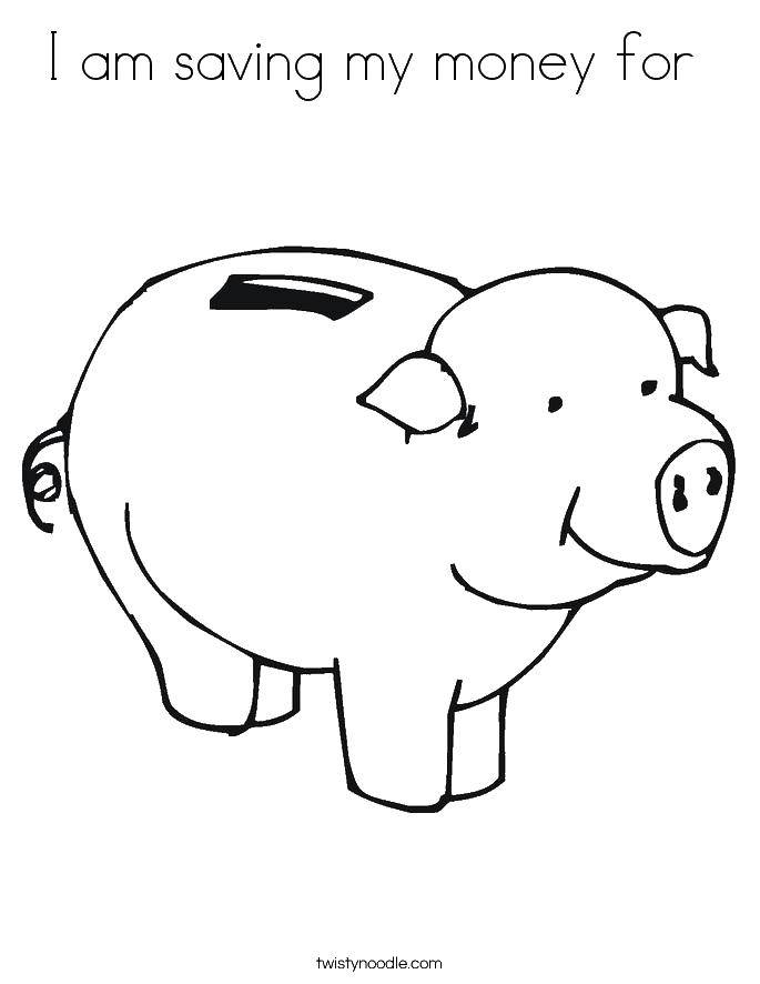 Coloring Piggy. Category The money. Tags:  money, piggy Bank.